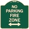 Signmission No Parking Fire Zone W/ Bidirectional Arrow Heavy-Gauge Aluminum Sign, 18" x 18", G-1818-23619 A-DES-G-1818-23619 - alternate 1